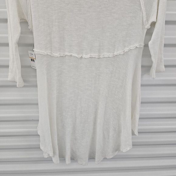 Free People Intimately Layering Top Womens Size S Lightweight Knit White * FLAW - Picture 6 of 12